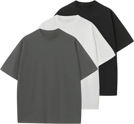 Osized Solids Grey White Black - Xarlo