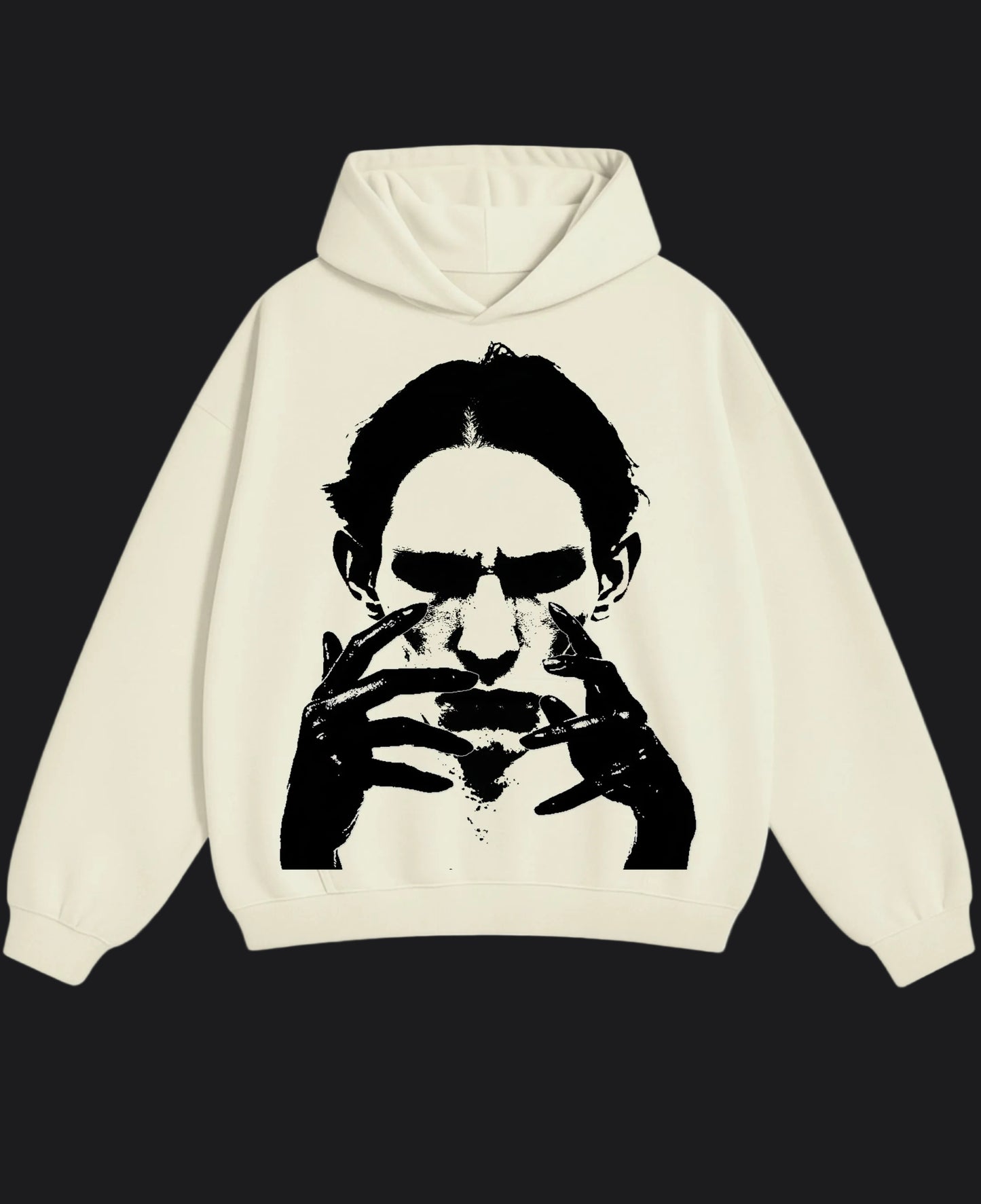 Unusual Oversized Hoodie Off White - Xarlo